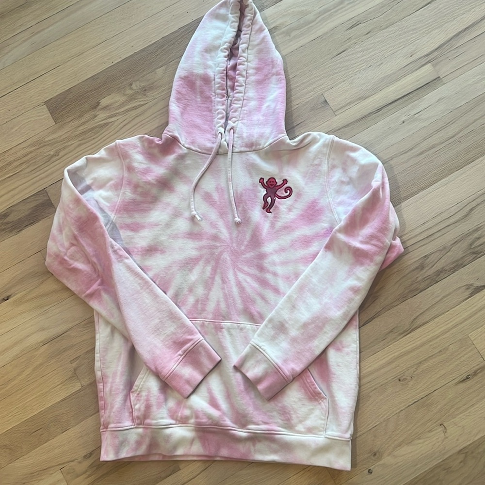 Roller Rabbit tie dye hoodie pink and white M